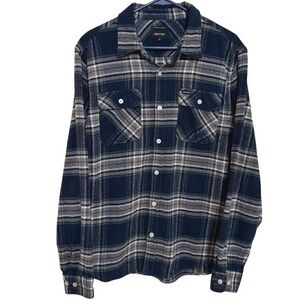 Brixton Long sleeve Button down shirt mens L Standard fit bowery flannel Plaid